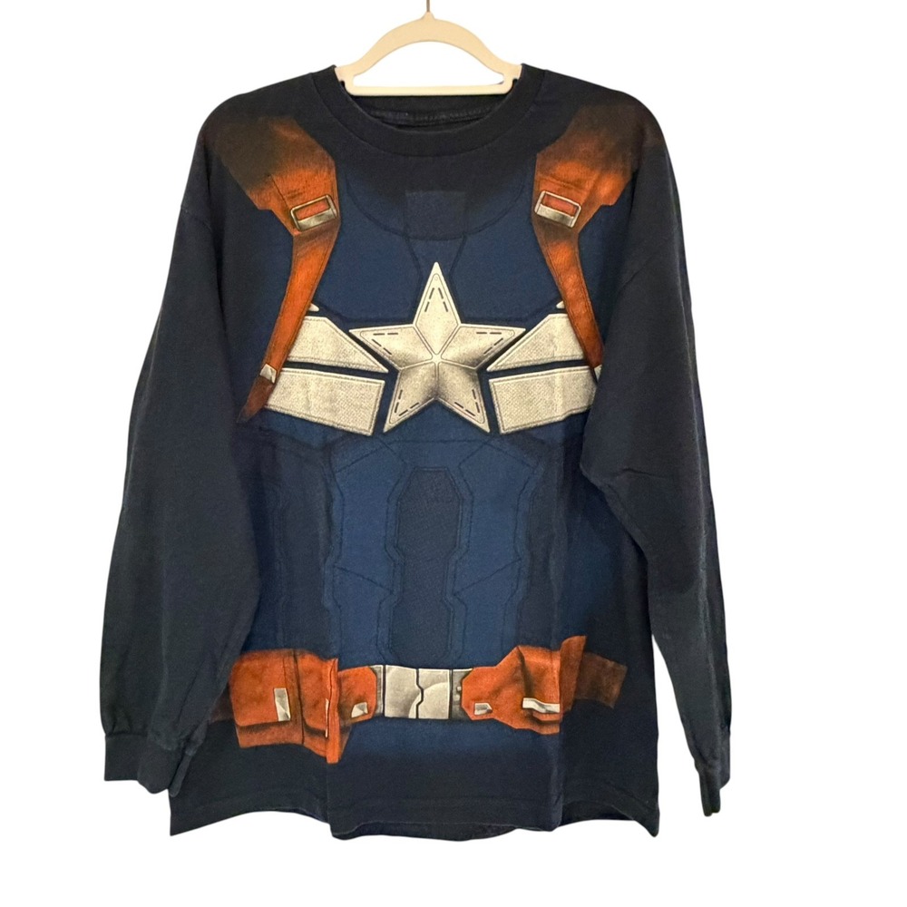 MARVEL Captain America Long Sleeve Shirt Unisex We Love Fine XXL FLAW Read